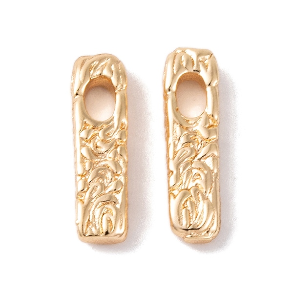

PandaHall Brass Pendants, Rectangle, Real 18K Gold Plated, 18.5x4.6x3mm, Hole: 2.4mm Brass Rectangle