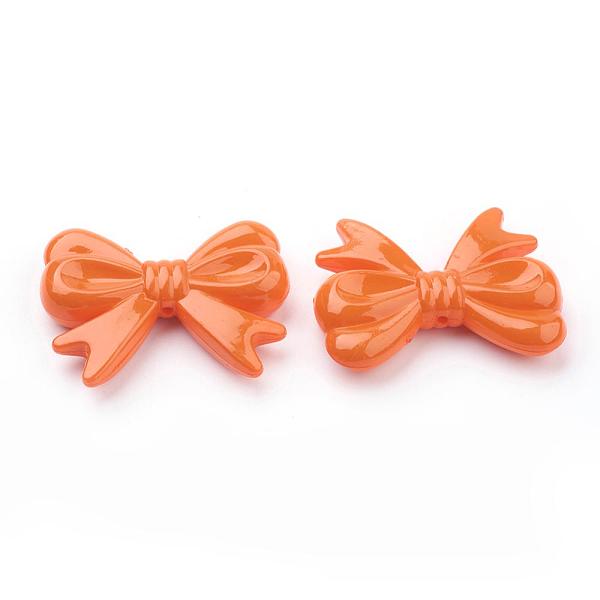 

PandaHall Opaque Acrylic Beads, Bowknot, Orange, Size: about 36mm long, 46mm wide, 9mm thick, hole: 1mm, about 65pcs/500g Acrylic Bowknot...