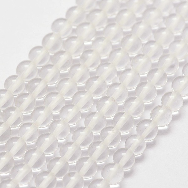 

PandaHall Natural Quartz Crystal Beads Strands, Round, 3mm, Hole: 0.5mm, 125pcs/strand, 15.7 inch Round