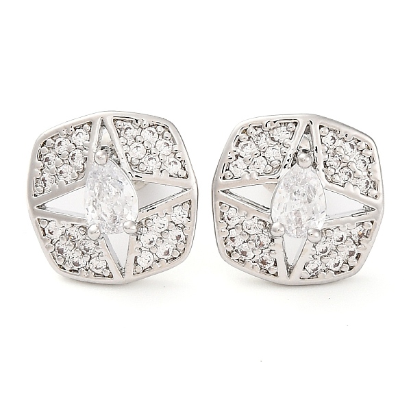 Brass Pave Cubic Zi… - image