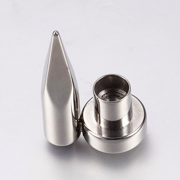 

PandaHall 304 Stainless Steel Links connectors, For Leather Cord Bracelets Making, Rivet, Stainless Steel Color, 28x19x12mm, Hole: 6mm 304...