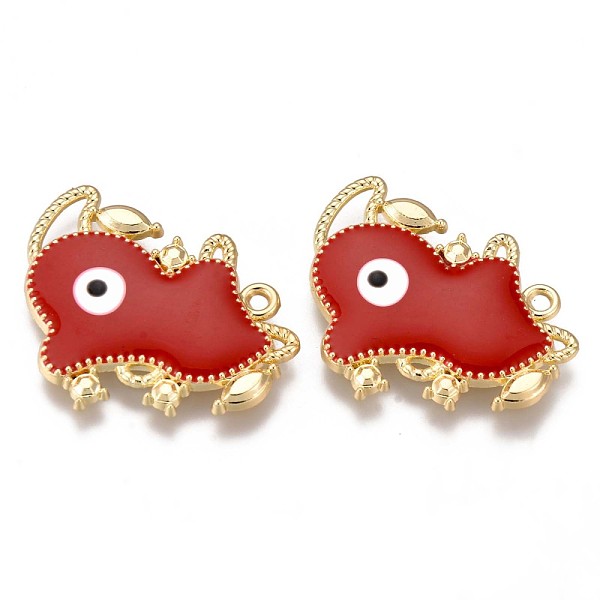 

PandaHall Alloy Enamel Pendants, Cadmium Free & Nickel Free & Lead Free, Cow, Light Gold, Red, 25x27x2.5mm, Hole: 1.8mm Alloy+Enamel Other...