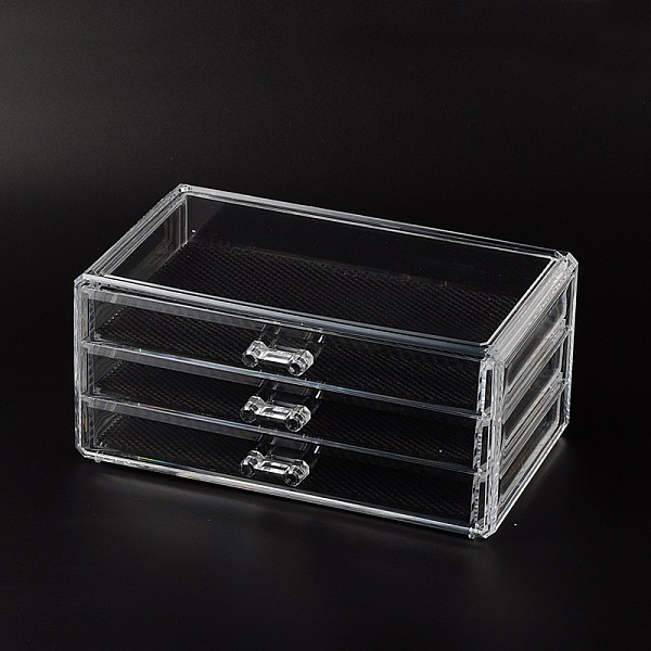 

PandaHall 3 Compartments Plastic Jewelry Storage Boxes, Rectangle, Clear, 140x245x110mm Plastic Rectangle Clear