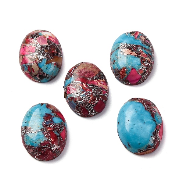 Synthetic Silver Line and RegaliteImperial JasperSea Sediment Jasper