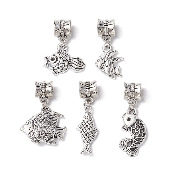 

PandaHall Alloy Pendant, Fish, Antique Silver, 23~27.5mm, Hole: 4.5mm Alloy Fish