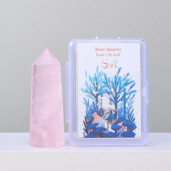 

PandaHall Point Tower Natural Rose Quartz Healing Stone Wands, for Reiki Chakra Meditation Therapy Decos, Hexagonal Prisms, 50mm Rose Quartz...