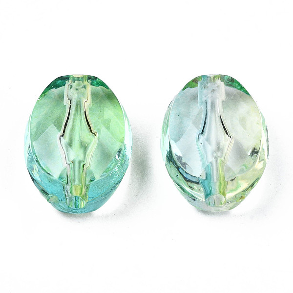 

PandaHall Transparent Acrylic Beads, Oval, Light Green, 14.5x10.5x6.5mm, Hole: 1.2mm Acrylic Oval
