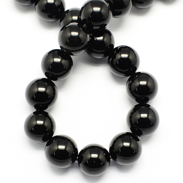 Natürlichen Obsidian Perle Stränge