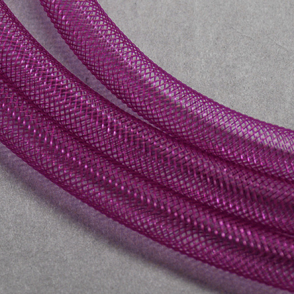 

PandaHall Plastic Net Thread Cord, Purple, 8mm, 30Yards Plastic Purple