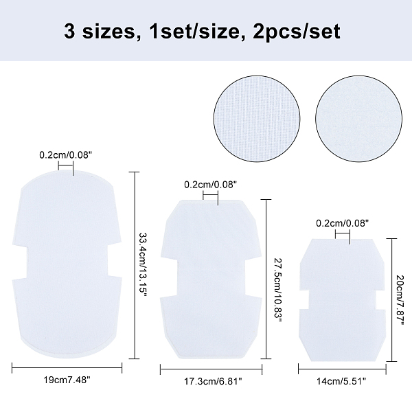 

PandaHall CHGCRAFT 3 Sets 3 Style Non-woven Fabrics Felt Pad & Resin Net, for Bag DIY Accessories, White, 1 set/style Resin White