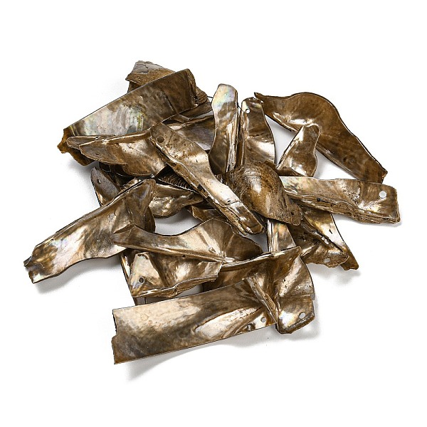 

PandaHall Spray Painted Natural Akoya Shell Big Pendants, Nuggets Charms, Camel, 35.5~55x8~20x4~12mm, Hole: 1.2mm Other Sea Shell Nuggets..., Brown