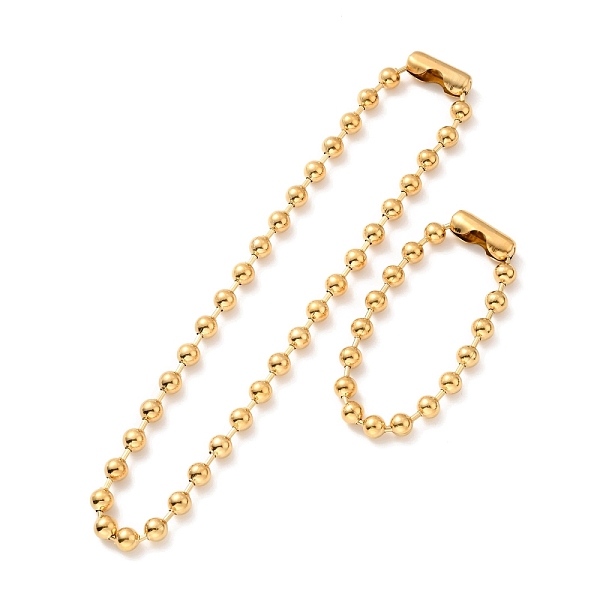

PandaHall Vacuum Plating 304 Stainless Steel Ball Chain Necklace & Bracelet Set, Jewelry Set with Ball Chain Connecter Clasp for Women...