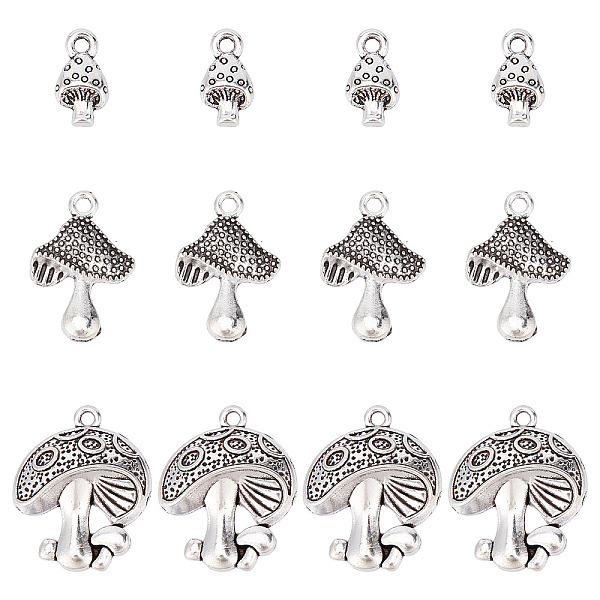 

PandaHall SUNNYCLUE Mushroom Charms Bulk Alloy Mushroom