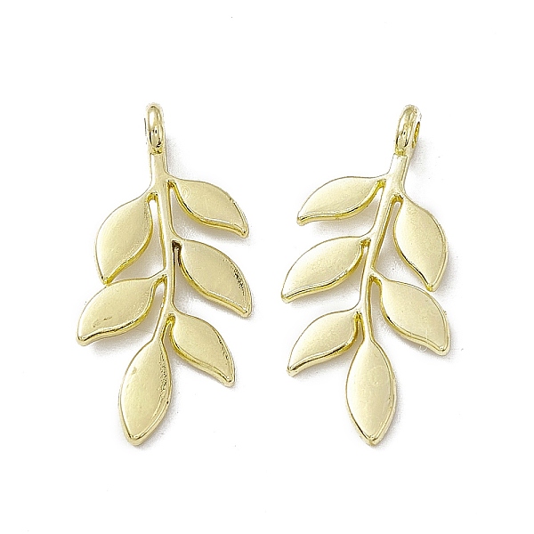 

PandaHall Alloy Pendants, Leafy Branch Charms, Light Gold, 24.5x12x4mm, Hole: 1.6mm Alloy Leaf