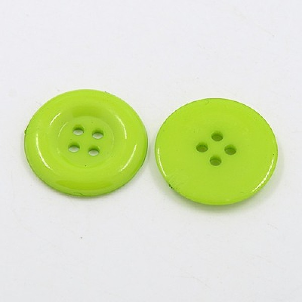 

PandaHall Acrylic Shirt Buttons, Plastic Sewing Buttons for Costume Design, 4-Hole, Dyed, Flat Round, Yellow Green, 25x3mm, Hole: 2mm...