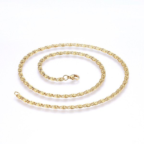 

PandaHall 304 Stainless Steel Lumachina Chain Necklaces, Golden, 19.68 inch(50cm), 3.5~4mm 304 Stainless Steel