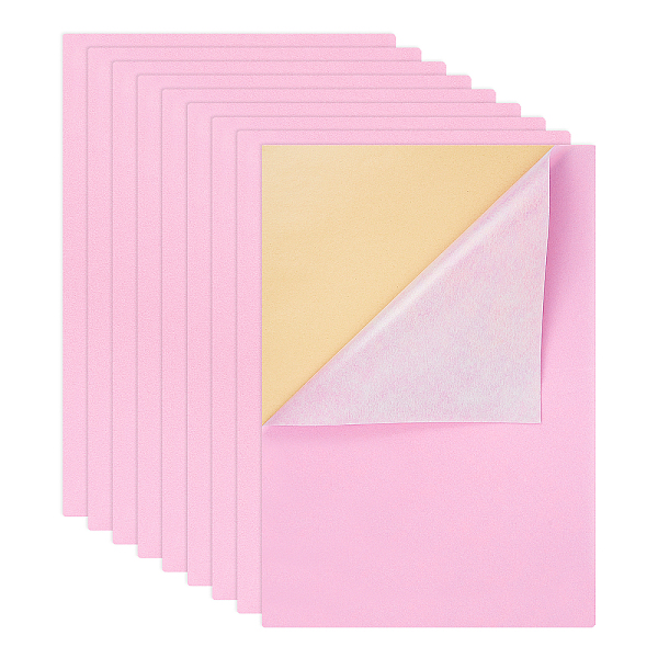 

PandaHall Jewelry Flocking Cloth, Self-adhesive Fabric, Pearl Pink, 40x28.9~29cm, 12sheets/set Cloth Pink