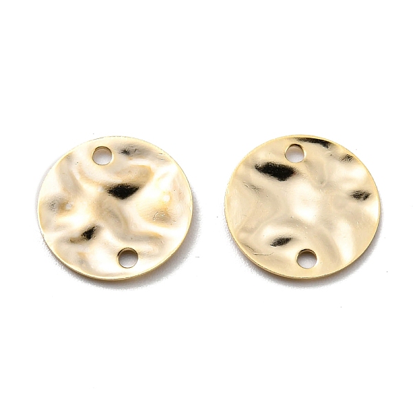 

PandaHall Brass Links Connectors, Long-Lasting Plated, Flat Round, Twist, Real 24K Gold Plated, 12x1mm, Hole: 1.4mm Brass Flat Round