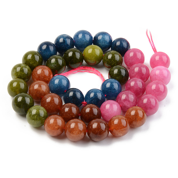 Round Dyed Natural Quartz Beads Strands