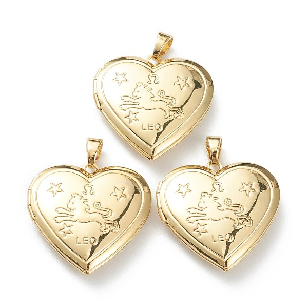 

PandaHall Brass Locket Pendants, Photo Frame Pendants for Necklaces, Long-Lasting Plated, Heart with Lion, Real 18K Gold Plated, 29x28.5x7mm...