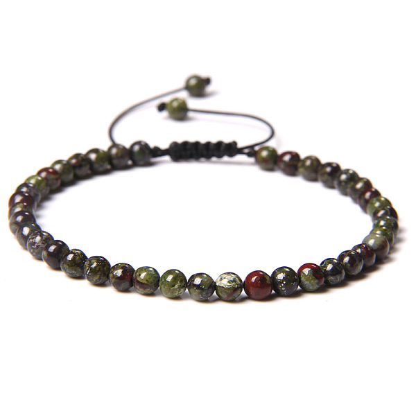 Bracciale da donna regolabile con perline in pietra sangue di drago