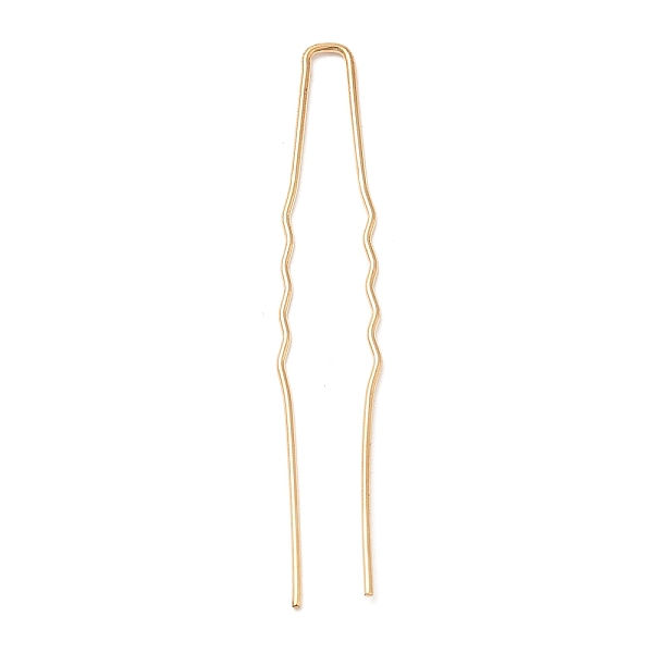

PandaHall Hair Accessories Iron Hair Forks Findings, Golden, 63~63.5x6~11x1mm Iron