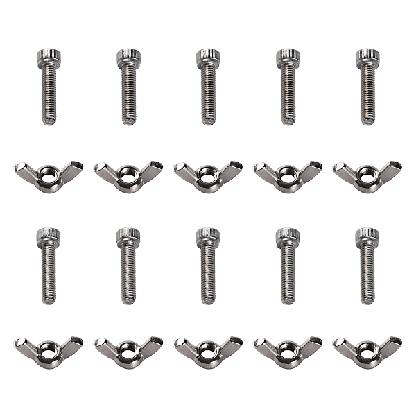 

PandaHall GORGECRAFT 1 Box 10 Set 1/4" Bat Pins for Pottery Wheel Bats Replacement Stainless Steel Butterfly Wing Nuts Hand Twist Tighten...