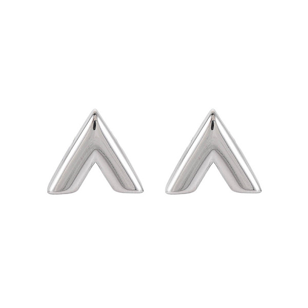 

PandaHall 304 Stainless Steel V-shape Stud Earrings, Initial Letter Earrings for Women, Stainless Steel Color, 11x13.5mm, Pin: 0.7mm 304...