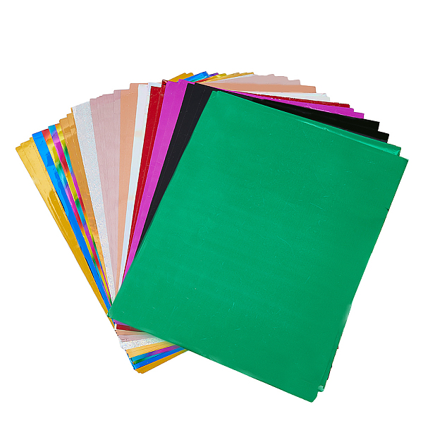 

PandaHall SUPERFINDINGS 60 Sheets 12 Colors A4 Hot Stamping Foil Paper, Transfer Foil Paper, Elegance Laser Printer Craft Paper for DIY..., Multicolor