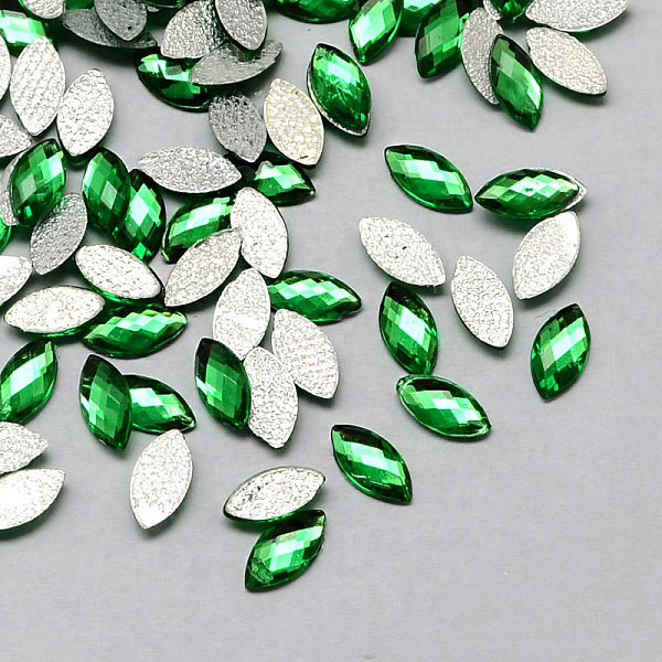 Transparent Facettierten Pferd Auge Acryl Hotfix Strass Flache Rückseite Cabochons Für Kleidungsstück Design