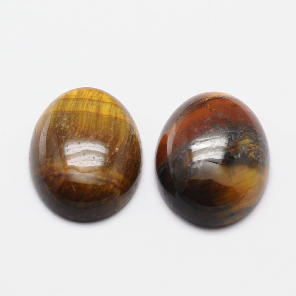 

PandaHall Oval Natural Tiger Eye Cabochons, Grade AB, 40x30x7mm Tiger Eye Oval