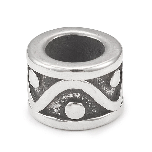 

PandaHall 304 Stainless Steel European Beads, Large Hole Beads, Column, Antique Silver, 11x8mm, Hole: 6.5mm 304 Stainless Steel Column