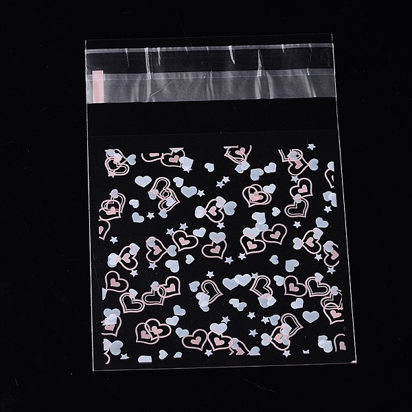 

PandaHall Rectangle OPP Cellophane Bags, with Heart Pattern, Clear, 9.9x6.9cm, Unilateral Thickness: 0.035mm, Inner Measure: 6.9x6.9cm...