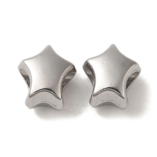 

PandaHall 304 Stainless Steel European Beads, Large Hole Beads, Star, Stainless Steel Color, 10.5x9.5x7.5mm, Hole: 4.5mm 304 Stainless Steel...