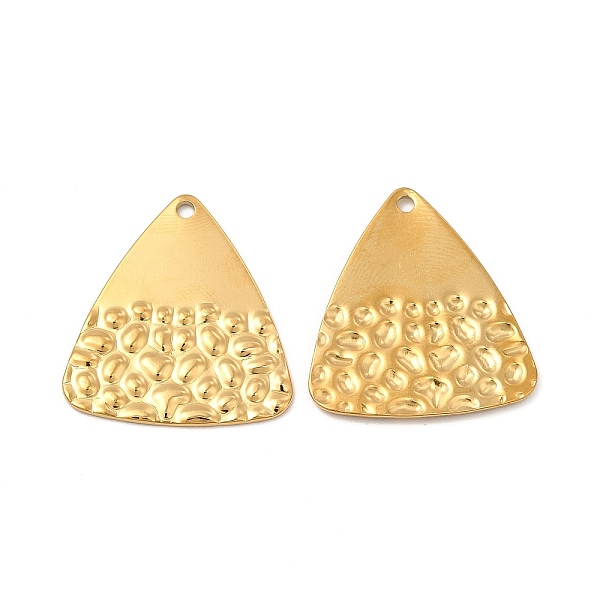

PandaHall Ion Plating(IP) 304 Stainless Steel Pendants, Triangle Charm, Real 18K Gold Plated, 25.5x13x1mm, Hole: 1.6mm 304 Stainless Steel...