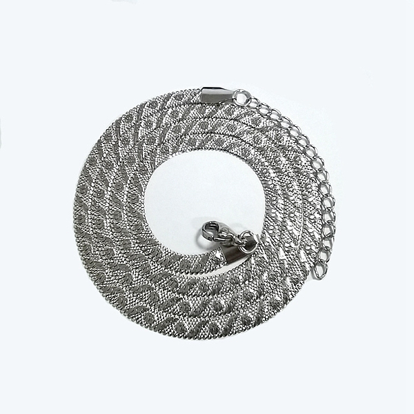 

PandaHall 304 Stainless Steel Herringbone Chain Necklaces, Stainless Steel Color, 17.80 inch(45.2cm) 304 Stainless Steel Flat