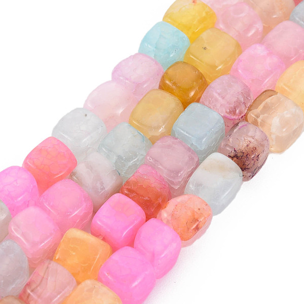 

PandaHall Natural Agate Beads Strands, Dyed & Heated, Cube, Pearl Pink, 5~8x4~8x4~6mm, Hole: 1.2mm, about 50pcs/strand, 14.76 inch(37.5cm)...