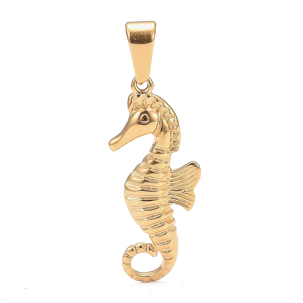 

PandaHall 304 Stainless Steel Pendants, Sea Horse, Golden, 29x12.5x4mm, Hole: 8x3.5mm 304 Stainless Steel Sea Horse