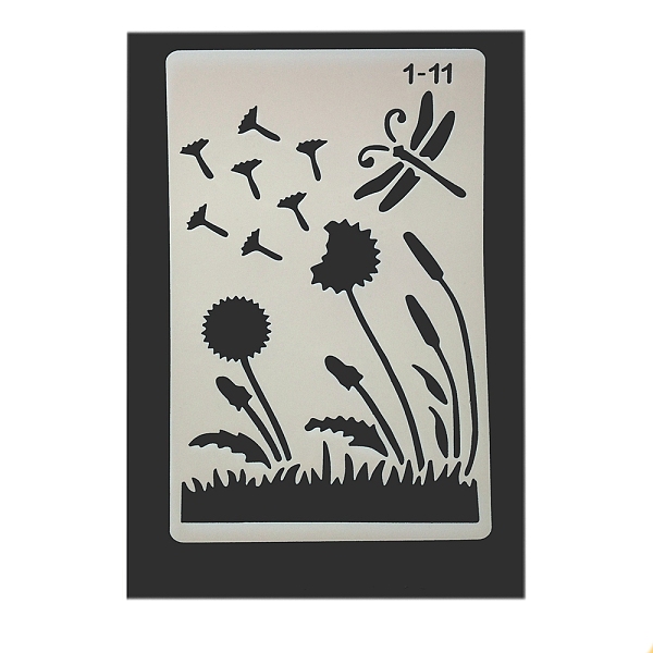 

PandaHall Eco-Friendly PET Plastic Hollow Painting Silhouette Stencil, DIY Drawing Template Graffiti Stencils, Dragonfly, 246x160mm Plastic...