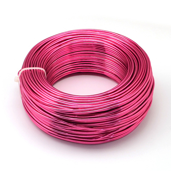 

PandaHall Round Aluminum Wire, Flexible Craft Wire, for Beading Jewelry Doll Craft Making, Fuchsia, 20 Gauge, 0.8mm, 300m/500g(984.2..., Pink