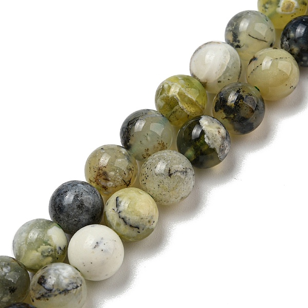 

PandaHall Natural Green Opal Beads Strands, Round, 8mm, Hole: 0.8mm, about 48pcs/strand, 15.35''(39cm) Green Opal Round