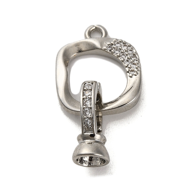 Brass Micro Pave Cl… - image