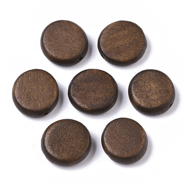 

PandaHall Painted Natural Wood Beads, Flat Round, Coconut Brown, 16x5.5mm, Hole: 1.5mm Schima Wood Flat Round Brown