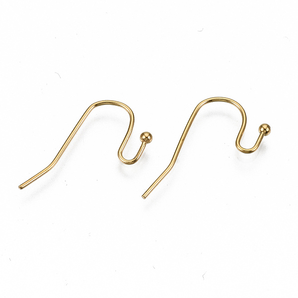 

PandaHall 304 Stainless Steel Earring Hooks, Ear Wire, Cadmium Free & Nickel Free & Lead Free, Golden, 11x21mm, 21 Gauge, Pin: 0.7mm 304...