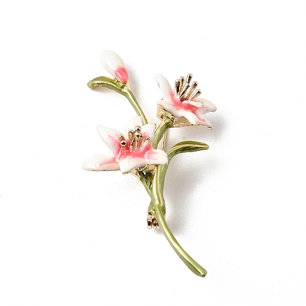 Épingles en émail en forme de fleur de lys