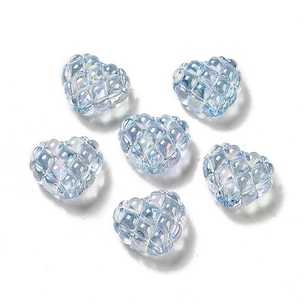 

PandaHall Transparent Acrylic Beads, Heart, Steel Blue, 17.2~17.4x20~20.4x9.6mm, Hole: 3~3.2mm Acrylic Heart