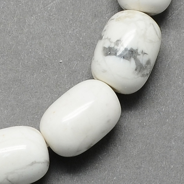 

PandaHall Barrel Shaped Gemstone Natural Howlite Stone Beads Strands, White, 15x10mm, Hole: 1mm, about 25pcs/strand, 15.3 inch Howlite...