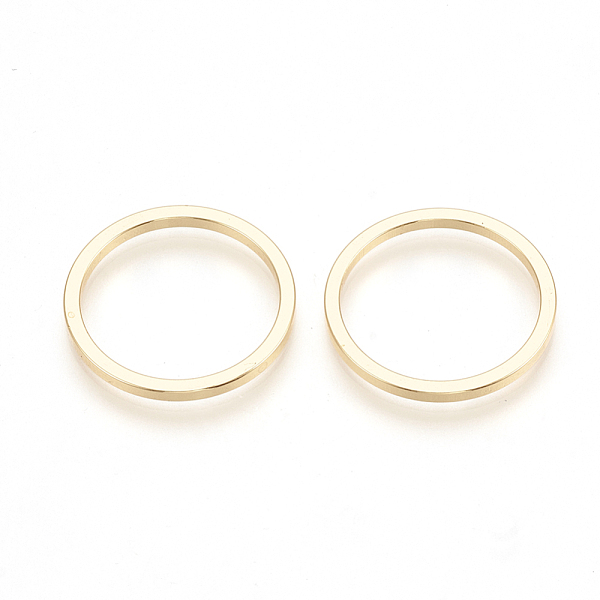 

PandaHall Brass Linking Rings, Nickel Free, Real 18K Gold Plated, 20x1.5mm, 17mm inner diameter Brass Ring