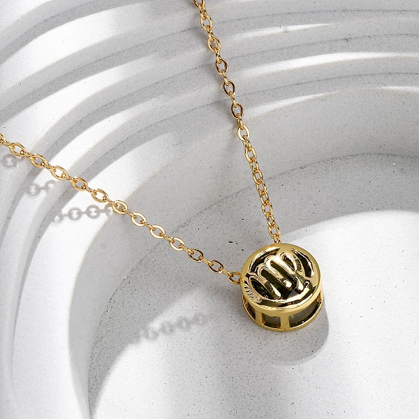 Brass Pave Cubic Zi… - image