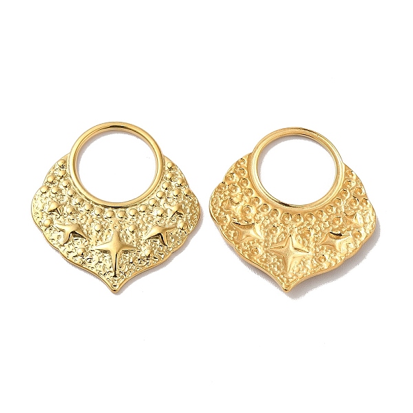 

PandaHall Ion Plating(IP) 304 Stainless Steel Pendants, Fan with Star Charm, Real 18K Gold Plated, 26.5x24.5x2mm, Hole: 11.5mm 304 Stainless...